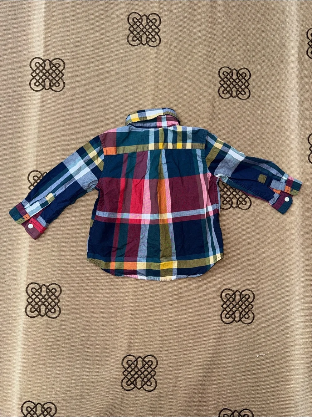 Ralph Lauren baby boys plaid button down shirt Size 9M